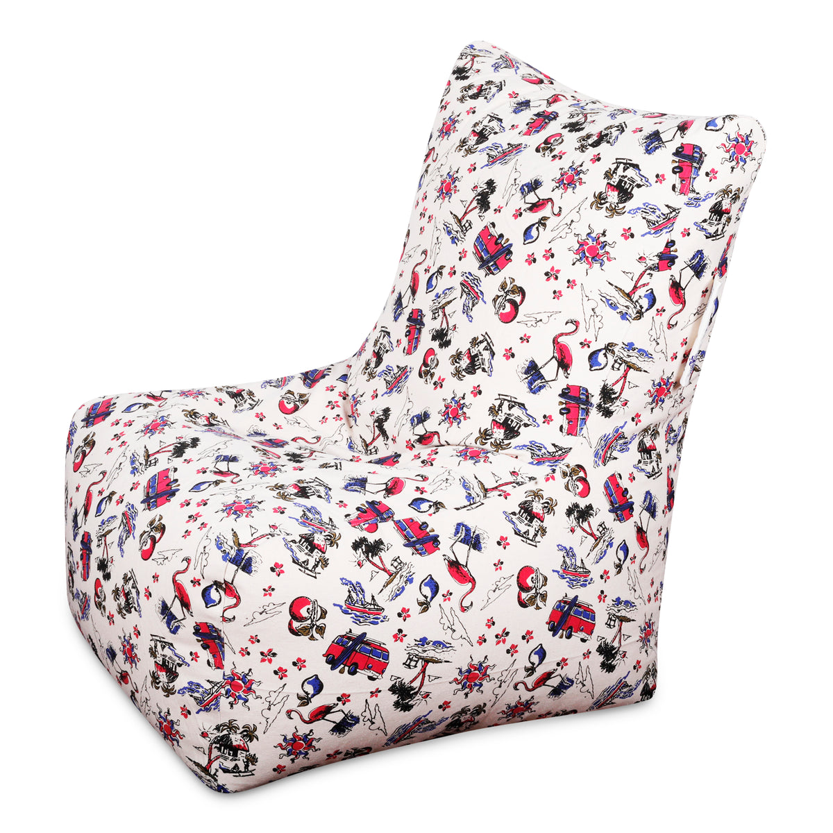 Style Homez COTTON CANVAS CLASSIC CHAIR, Abstract Printed Bean BagXXXL Size Cover Only