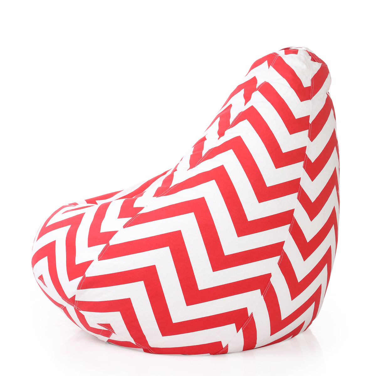 Style Homez Classic Cotton Canvas Stripes Printed Bean Bag Jumbo SAC Size with Bean Bag Refill Fillers