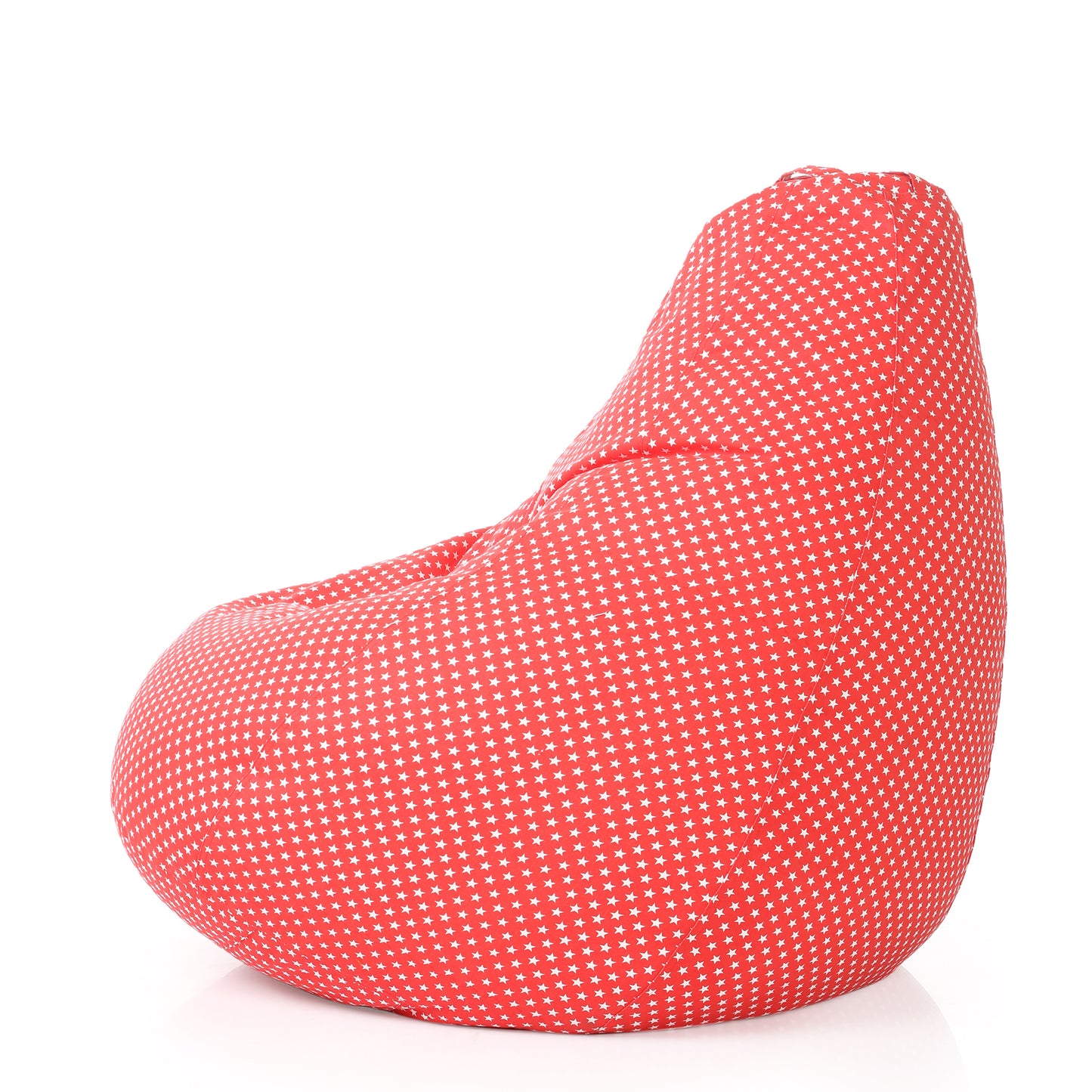 Style Homez Classic Cotton Canvas Star Printed Bean Bag Jumbo SAC Size with Bean Bag Refill Fillers
