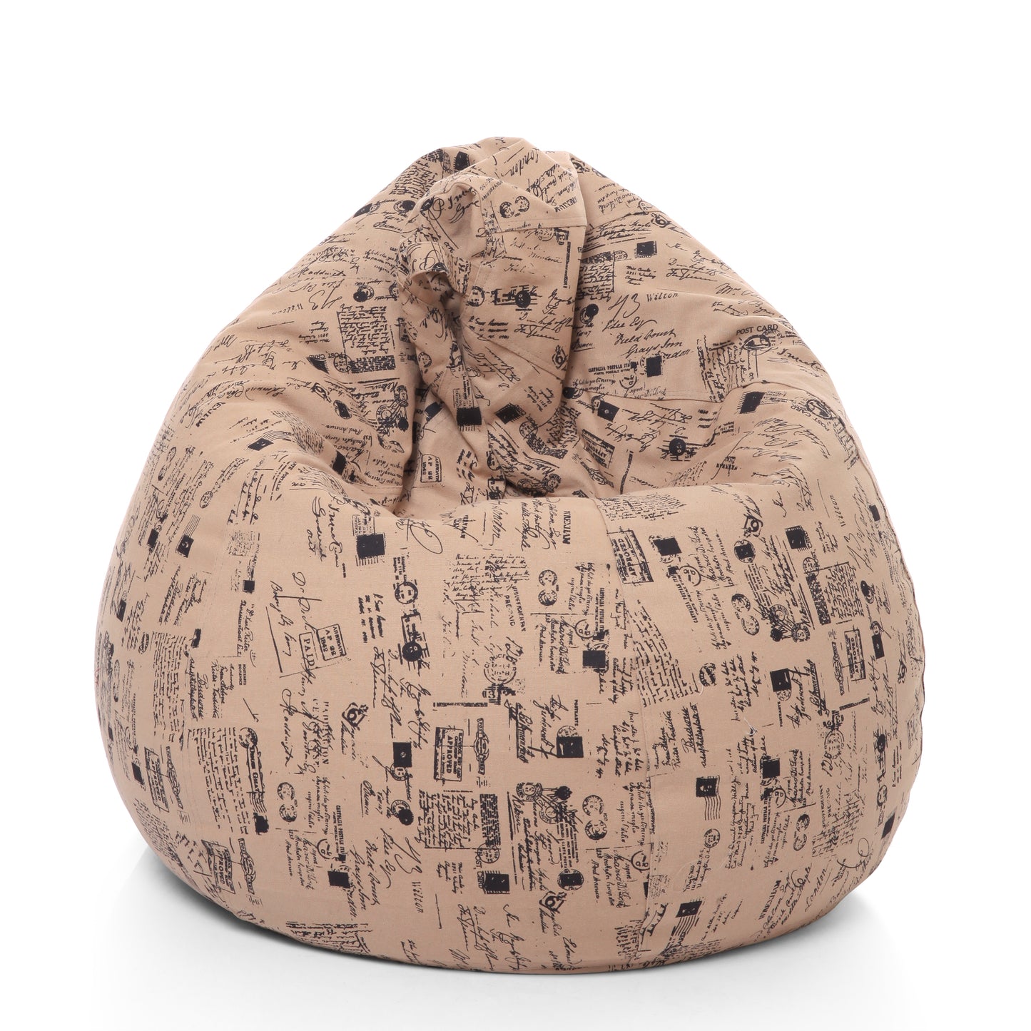 Style Homez Classic Premium Cotton Canvas Abstract Printed Bean Bag XL Size Filled with Beans Fillers