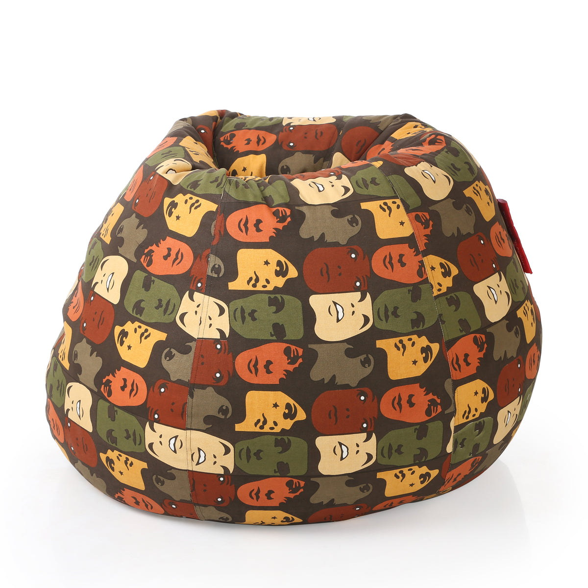 Style Homez Classic Cotton Canvas Abstract Printed Bean Bag XXL Size Filled with Beans Fillers