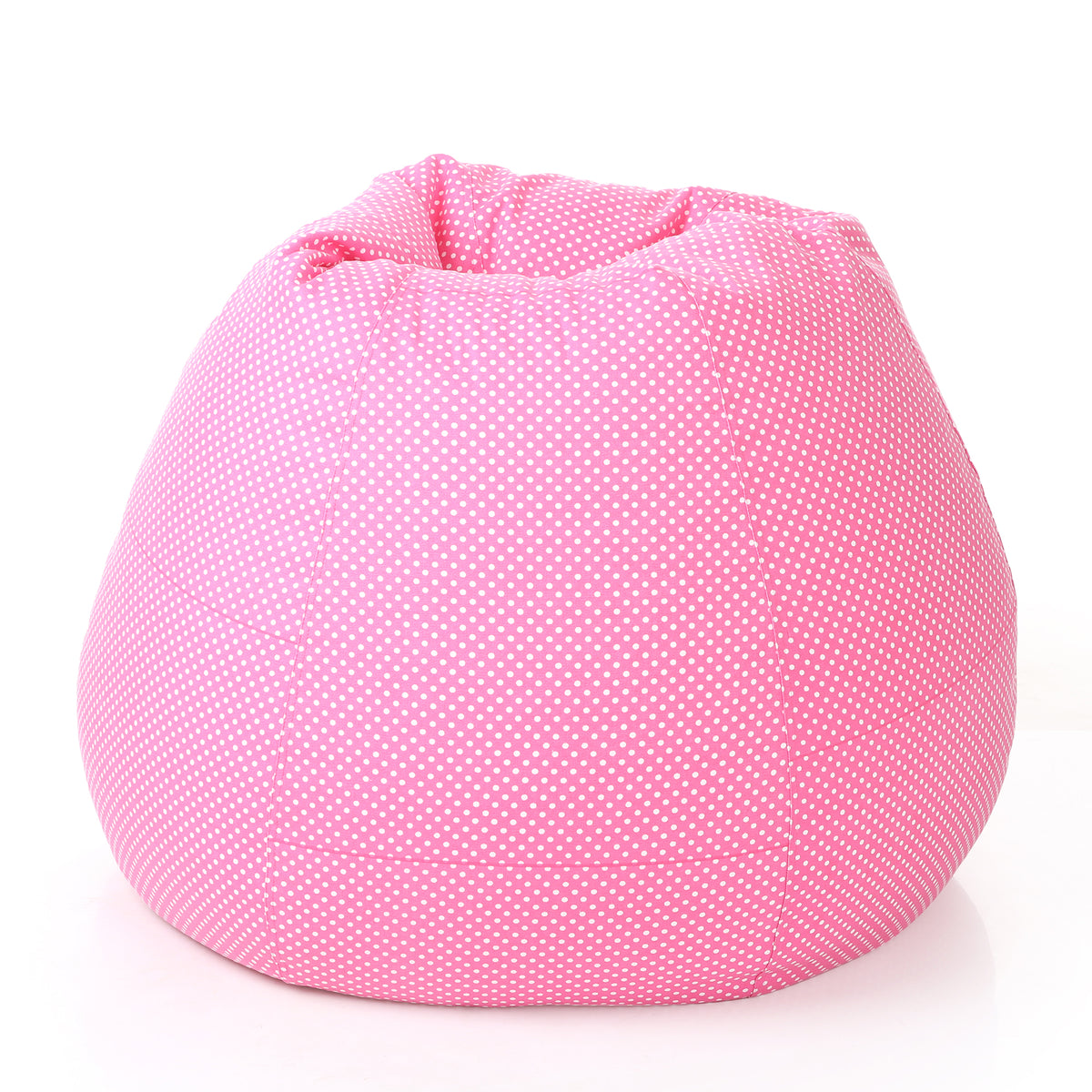 Style Homez Classic Cotton Canvas Polka Dots Printed Bean Bag XXL Size Filled with Beans Fillers