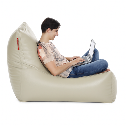 Style Homez ALEXA Luxury Lounge XXXL Bean Bag BEIGE Color, Filled with Beans Fillers