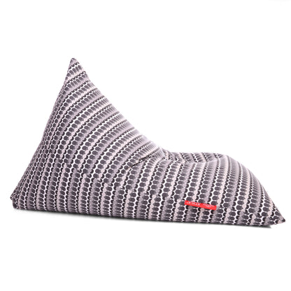 Style Homez PYRAMID LOUNGE, Cotton Canvas Polka Dots Printed Bean Bag XXL Size Cover Only