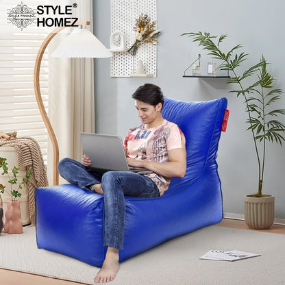 Style Homez ALEXA Luxury Lounge XXXL Bean Bag Royal Blue Color, Filled with Beans Fillers