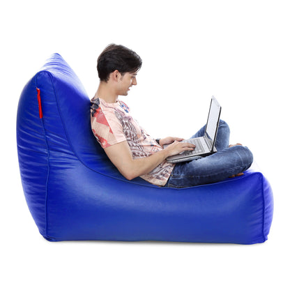 Style Homez ALEXA Luxury Lounge XXXL Bean Bag Royal Blue Color, Filled with Beans Fillers