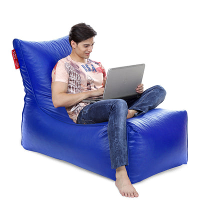 Style Homez ALEXA Luxury Lounge XXXL Bean Bag Royal Blue Color, Filled with Beans Fillers