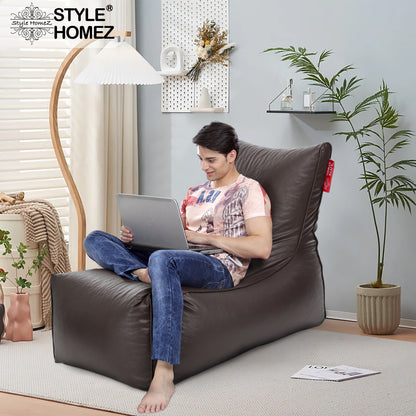 Style Homez ALEXA Luxury Lounge XXXL Bean Bag Chocolate Brown Color, Filled with Beans Fillers