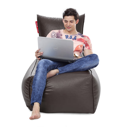 Style Homez ALEXA Luxury Lounge XXXL Bean Bag Chocolate Brown Color, Filled with Beans Fillers