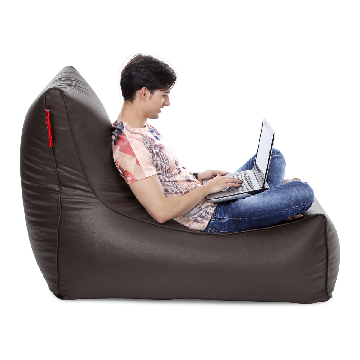 Style Homez ALEXA Luxury Lounge XXXL Bean Bag Chocolate Brown Color, Filled with Beans Fillers