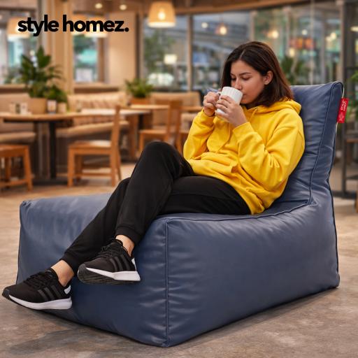 Style Homez ALEXA Luxury Lounge XXXL Bean Bag Grey Color, Filled with Beans Fillers