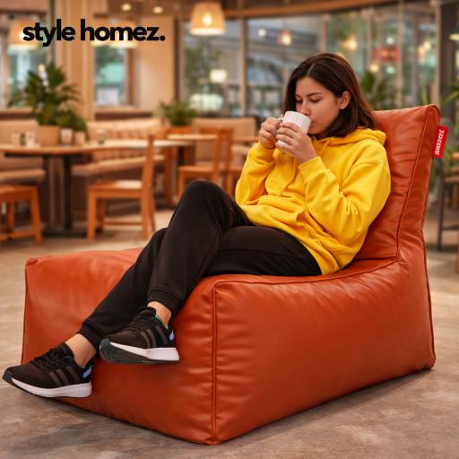 Style Homez ALEXA Luxury Lounge XXXL Bean Bag Tan Color, Filled with Beans Fillers