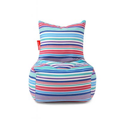 Style Homez CANVAS CLASSIC CHAIR, Cotton Canvas Stripes Printed Bean Bag XL Size with Beans Fillers