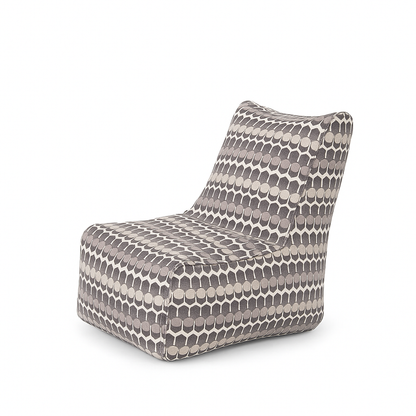 Style Homez CANVAS CLASSIC CHAIR, Cotton Canvas Polka Dots Printed Bean Bag XL Size with Beans Fillers