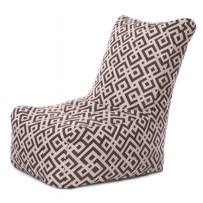 Style Homez CANVAS CLASSIC CHAIR, Cotton Canvas Geometric Printed Bean Bag XL Size with Beans Fillers