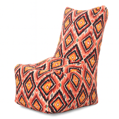 Style Homez CANVAS CLASSIC CHAIR, Cotton Canvas Geometric Printed Bean Bag XL Size with Beans Fillers