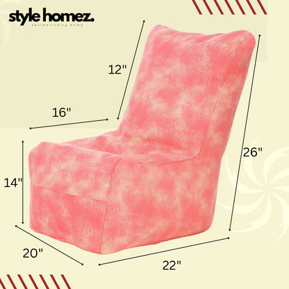Style Homez CANVAS CLASSIC CHAIR, Cotton Canvas Abstract Printed Bean Bag XL Size with Beans Fillers