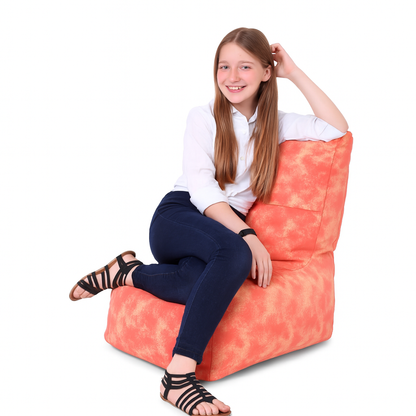 Style Homez CANVAS CLASSIC CHAIR, Cotton Canvas Abstract Printed Bean Bag XL Size with Beans Fillers