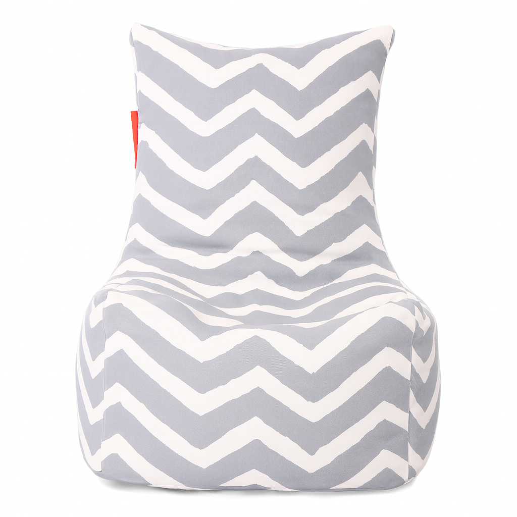 Style Homez CANVAS CLASSIC CHAIR, Cotton Canvas Stripes Printed Bean Bag XL Size with Beans Fillers