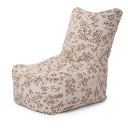 Style Homez CANVAS CLASSIC CHAIR, Cotton Canvas Abstract Printed Bean Bag XL Size with Beans Fillers