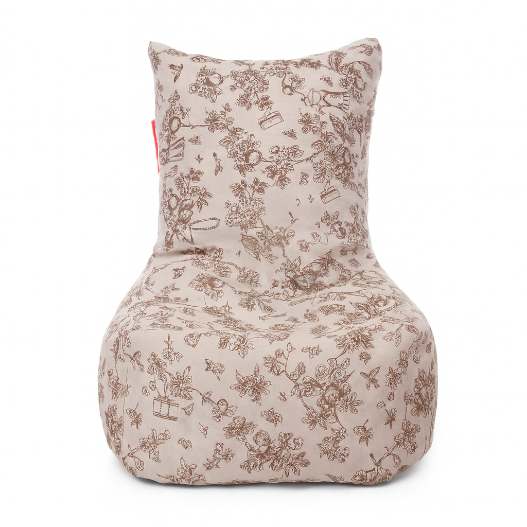 Style Homez CANVAS CLASSIC CHAIR, Cotton Canvas Abstract Printed Bean Bag XL Size with Beans Fillers