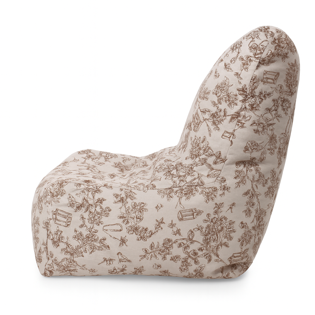 Style Homez CANVAS CLASSIC CHAIR, Cotton Canvas Abstract Printed Bean Bag XL Size with Beans Fillers