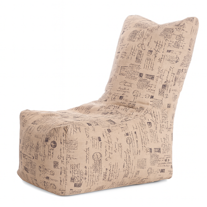 Style Homez CANVAS CLASSIC CHAIR, Cotton Canvas Abstract Printed Bean Bag XL Size with Beans Fillers