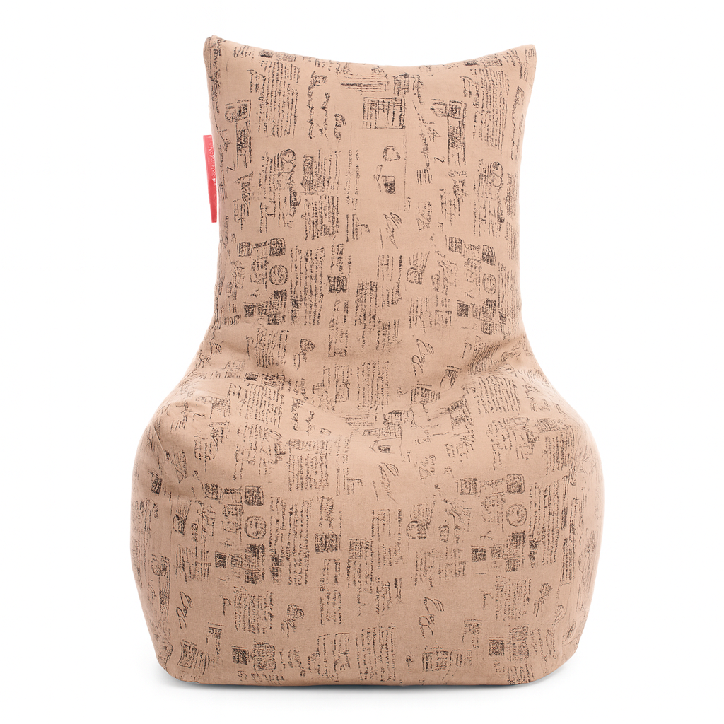 Style Homez CANVAS CLASSIC CHAIR, Cotton Canvas Abstract Printed Bean Bag XL Size with Beans Fillers