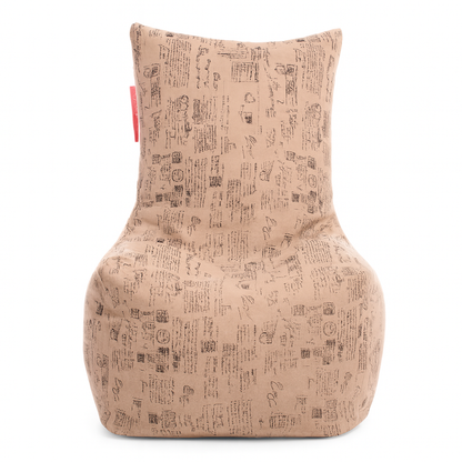 Style Homez CANVAS CLASSIC CHAIR, Cotton Canvas Abstract Printed Bean Bag XL Size with Beans Fillers