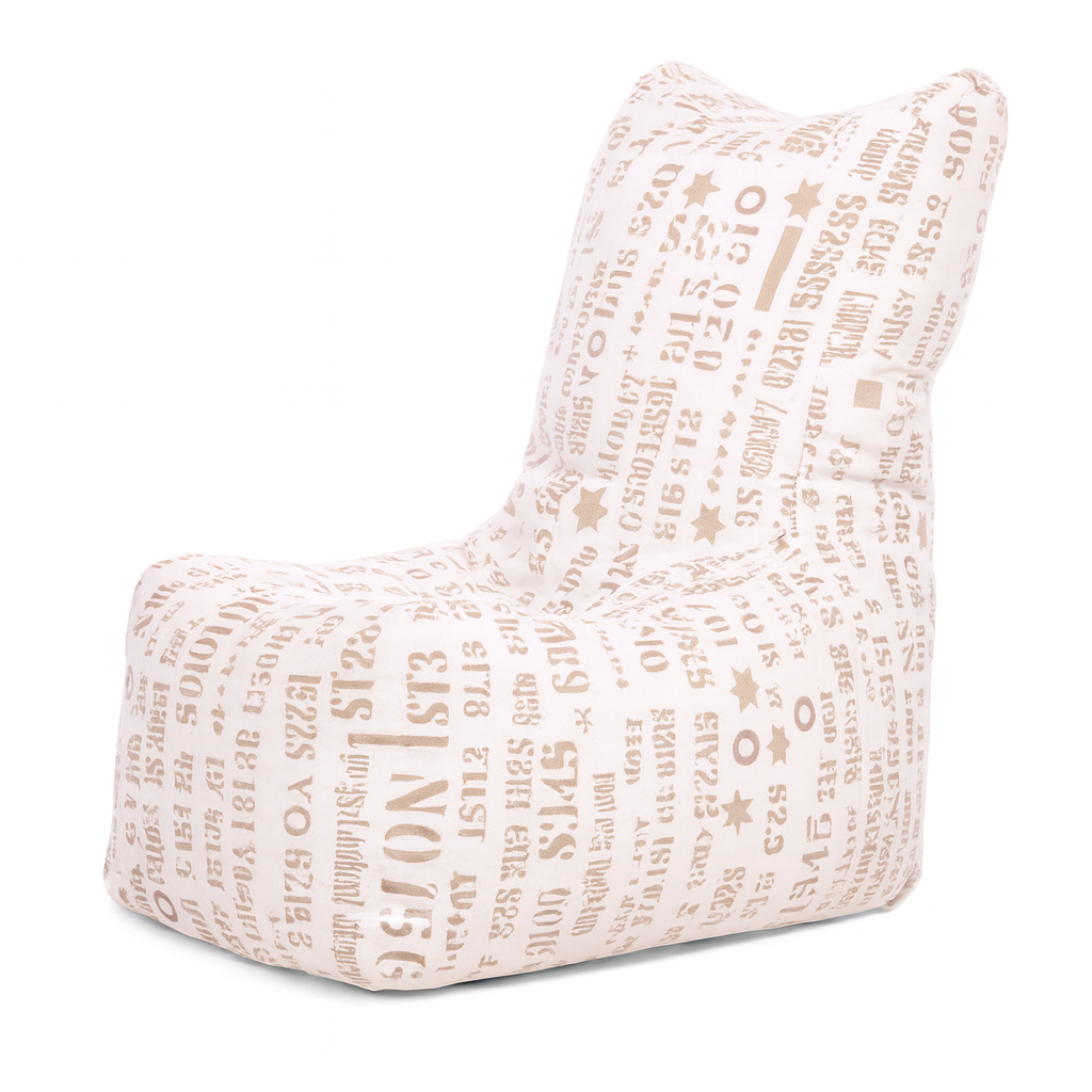 Style Homez CANVAS CLASSIC CHAIR, Cotton Canvas Abstract Printed Bean Bag XL Size with Beans Fillers