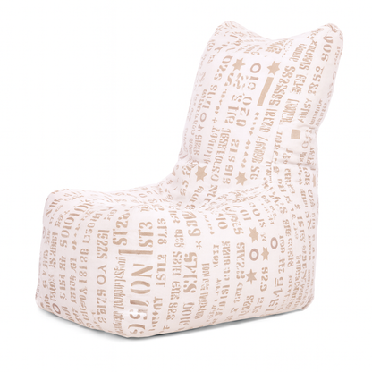 Style Homez CANVAS CLASSIC CHAIR, Cotton Canvas Abstract Printed Bean Bag XL Size with Beans Fillers