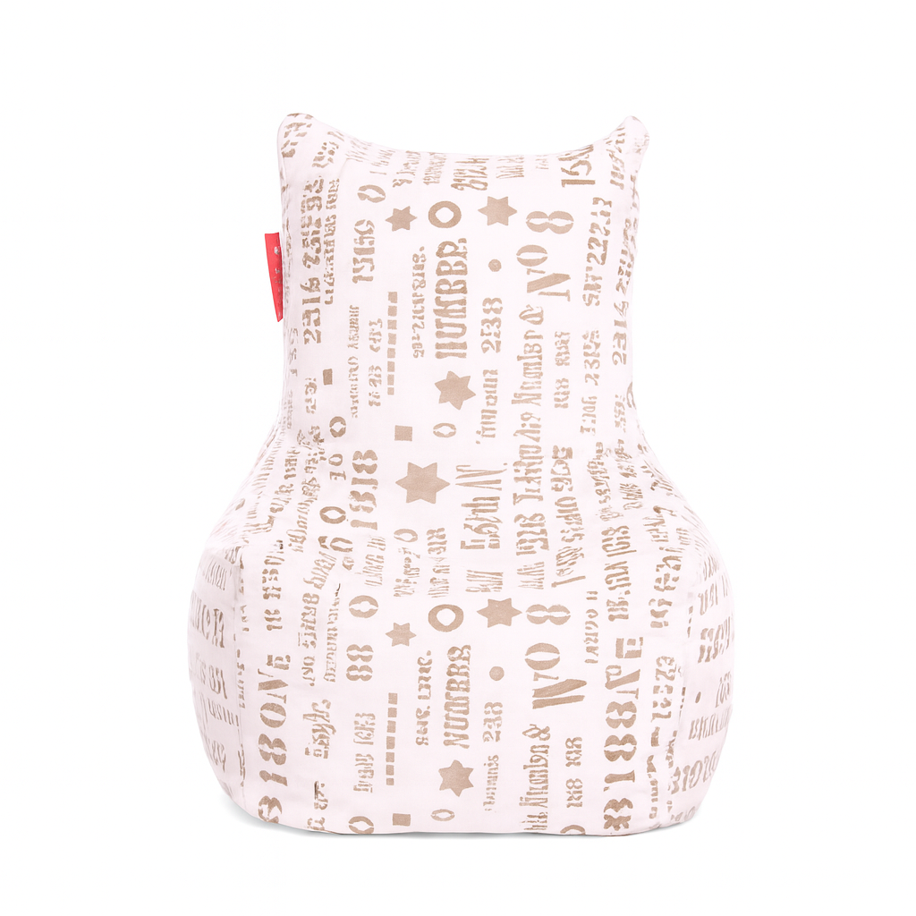 Style Homez CANVAS CLASSIC CHAIR, Cotton Canvas Abstract Printed Bean Bag XL Size with Beans Fillers