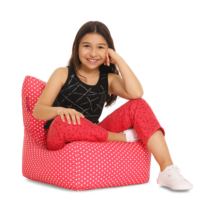 Style Homez CANVAS CLASSIC CHAIR, Cotton Canvas Star Printed Bean Bag XL Size with Beans Fillers