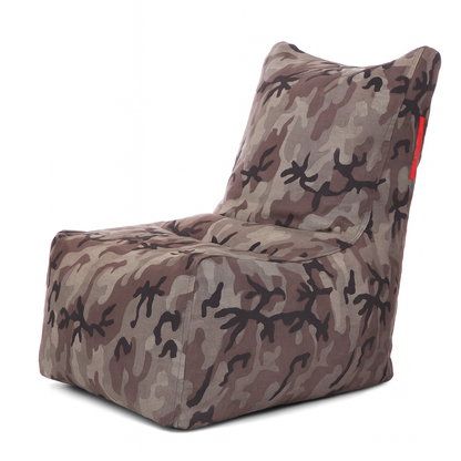 Style Homez CANVAS CLASSIC CHAIR, Cotton Canvas Camouflage Printed Bean Bag XL Size with Beans Fillers