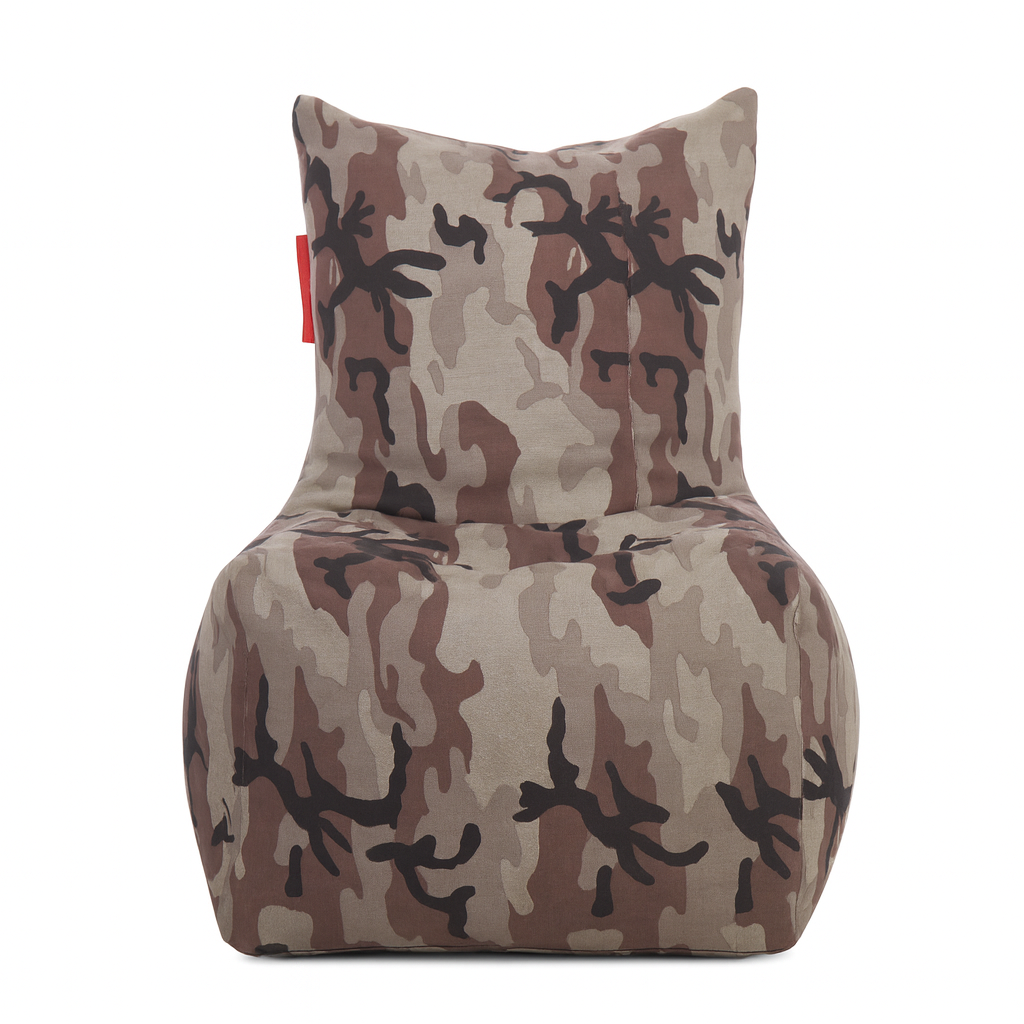 Style Homez CANVAS CLASSIC CHAIR, Cotton Canvas Camouflage Printed Bean Bag XL Size with Beans Fillers