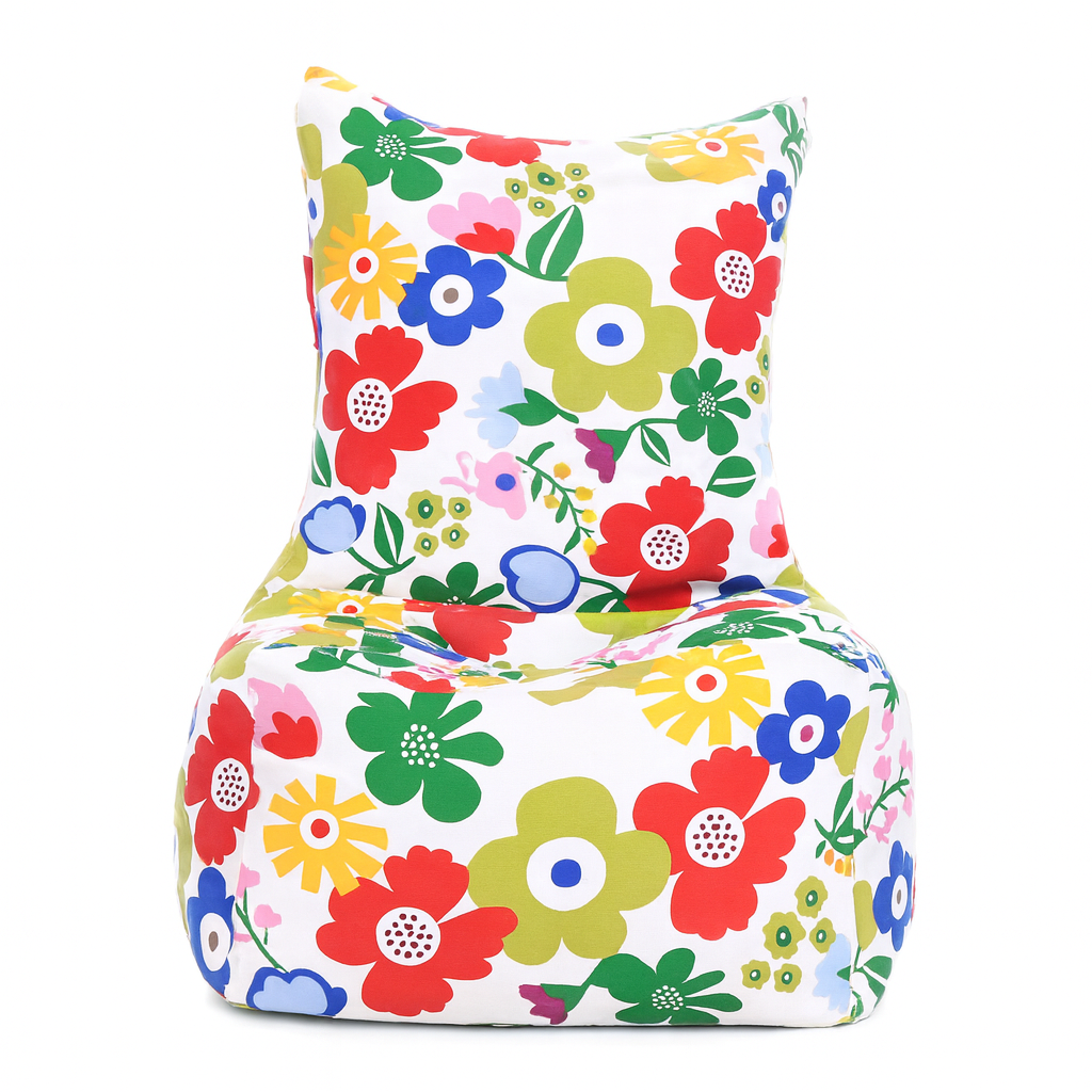 Style Homez COTTON CANVAS CLASSIC CHAIR, Floral Printed Bean Bag XL Size, Cover Only