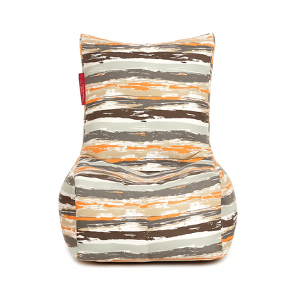 Style Homez CANVAS CLASSIC CHAIR, Classic Chair Cotton Canvas Stripes Printed Bean Bag XL Size With Beans Fillers