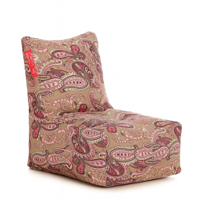 Style Homez CANVAS CLASSIC CHAIR, Cotton Canvas Paisley Printed Bean Bag XL Size With Beans Fillers