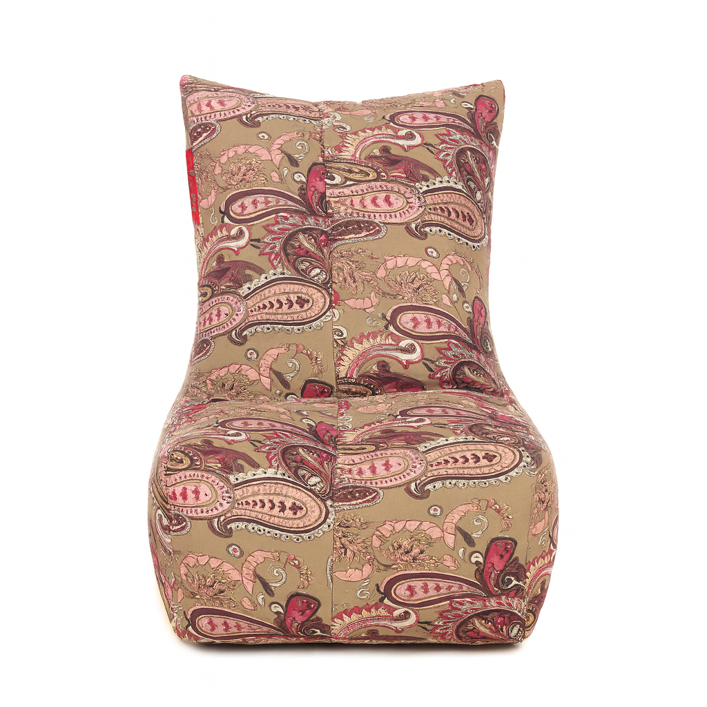 Style Homez CANVAS CLASSIC CHAIR, Cotton Canvas Paisley Printed Bean Bag XL Size With Beans Fillers