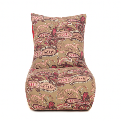 Style Homez CANVAS CLASSIC CHAIR, Cotton Canvas Paisley Printed Bean Bag XL Size With Beans Fillers
