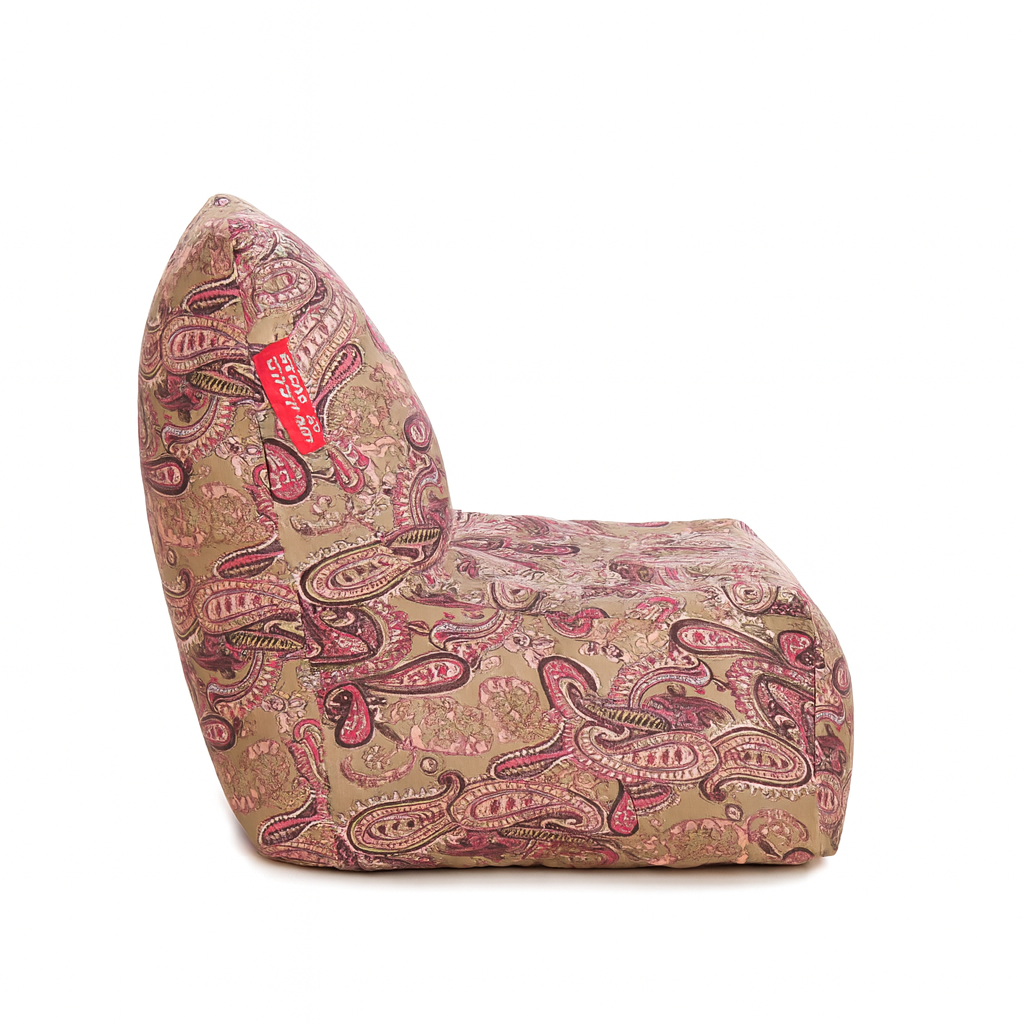 Style Homez CANVAS CLASSIC CHAIR, Cotton Canvas Paisley Printed Bean Bag XL Size With Beans Fillers