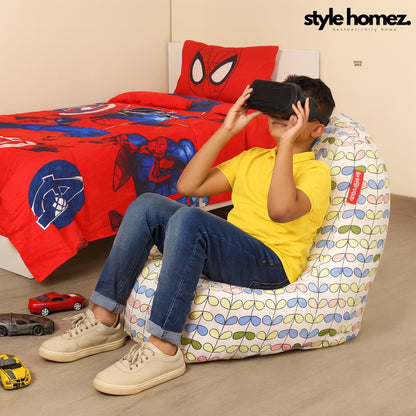 Style Homez CANVAS CLASSIC CHAIR, Cotton Canvas Abstract Printed Bean Bag XL Size With Beans Fillers