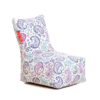 Style Homez CANVAS CLASSIC CHAIR, Cotton Canvas Paisley Printed Bean Bag XL Size With Beans Fillers