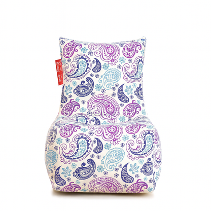 Style Homez CANVAS CLASSIC CHAIR, Cotton Canvas Paisley Printed Bean Bag XL Size With Beans Fillers