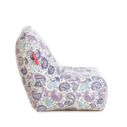 Style Homez CANVAS CLASSIC CHAIR, Cotton Canvas Paisley Printed Bean Bag XL Size With Beans Fillers