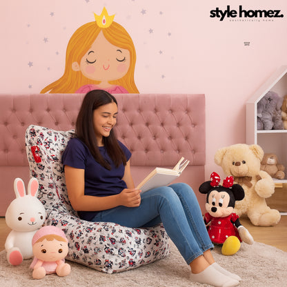 Style Homez CANVAS CLASSIC CHAIR, Cotton Canvas Abstract Printed Bean Bag XL Size With Beans Fillers