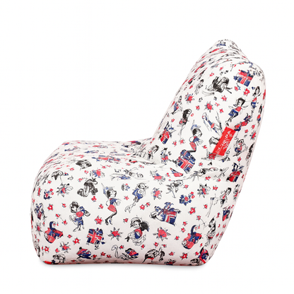 Style Homez CANVAS CLASSIC CHAIR, Cotton Canvas Abstract Printed Bean Bag XL Size With Beans Fillers