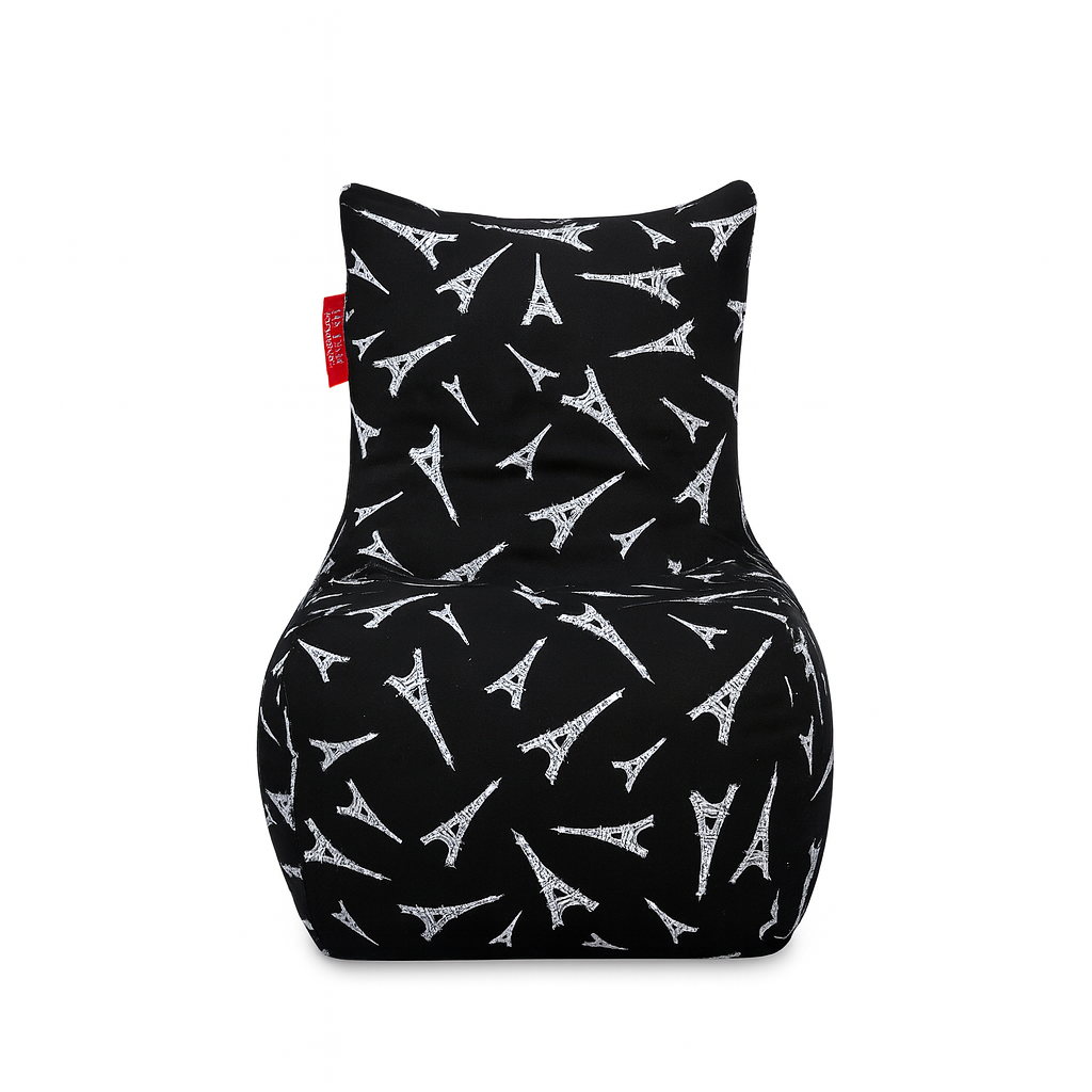 Style Homez CANVAS CLASSIC CHAIR, Cotton Canvas Abstract Printed Bean Bag XL Size With Beans Fillers