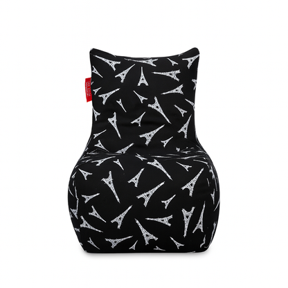Style Homez CANVAS CLASSIC CHAIR, Cotton Canvas Abstract Printed Bean Bag XL Size With Beans Fillers