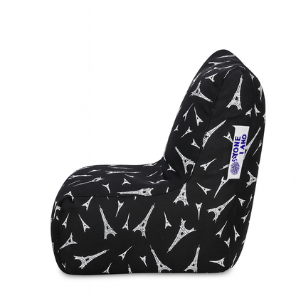 Style Homez CANVAS CLASSIC CHAIR, Cotton Canvas Abstract Printed Bean Bag XL Size With Beans Fillers